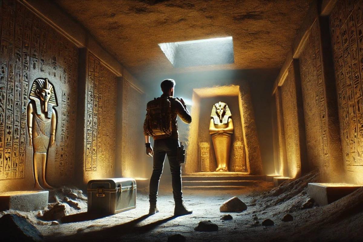 Recreación de la tumba de un faraón