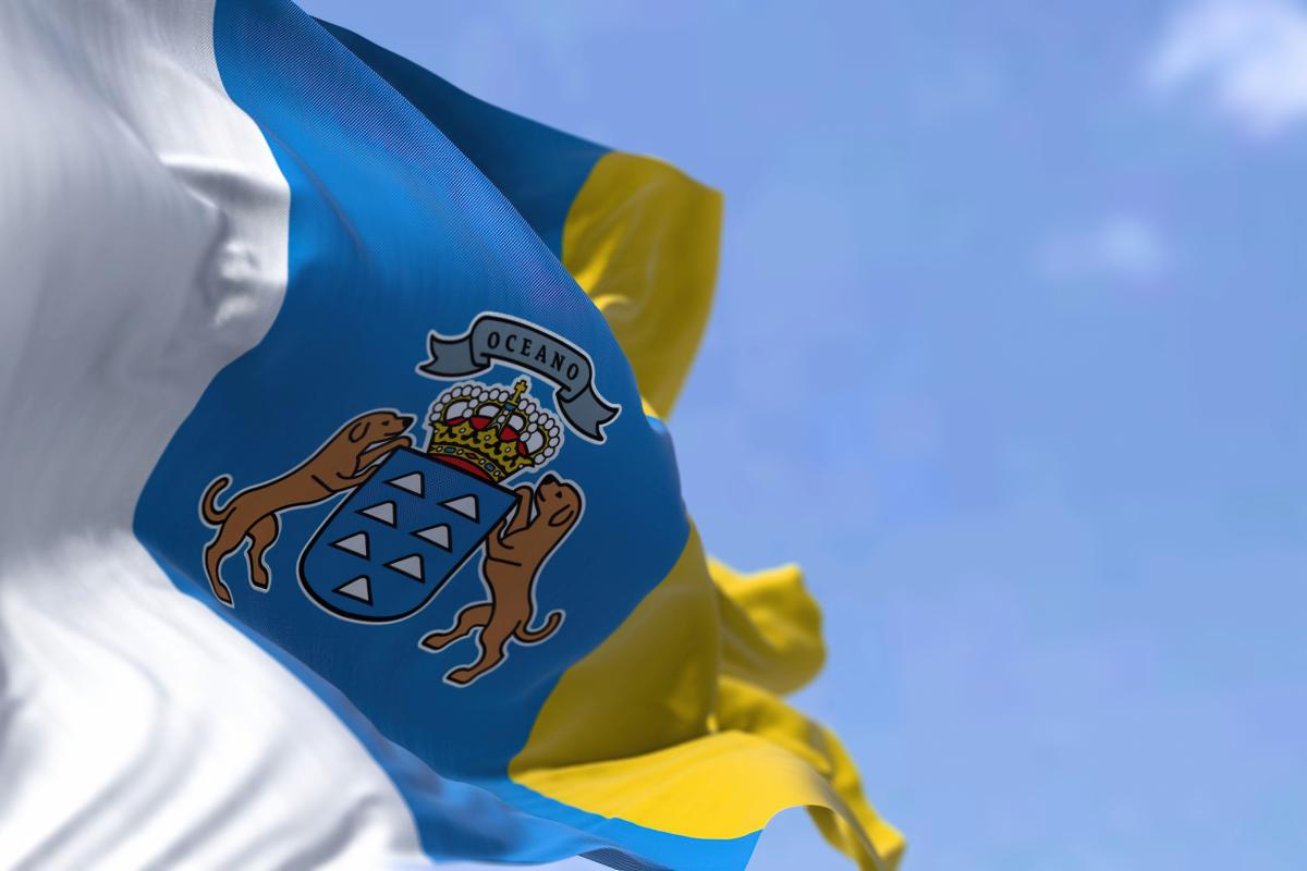 Imagen de la bandera de Canarias.