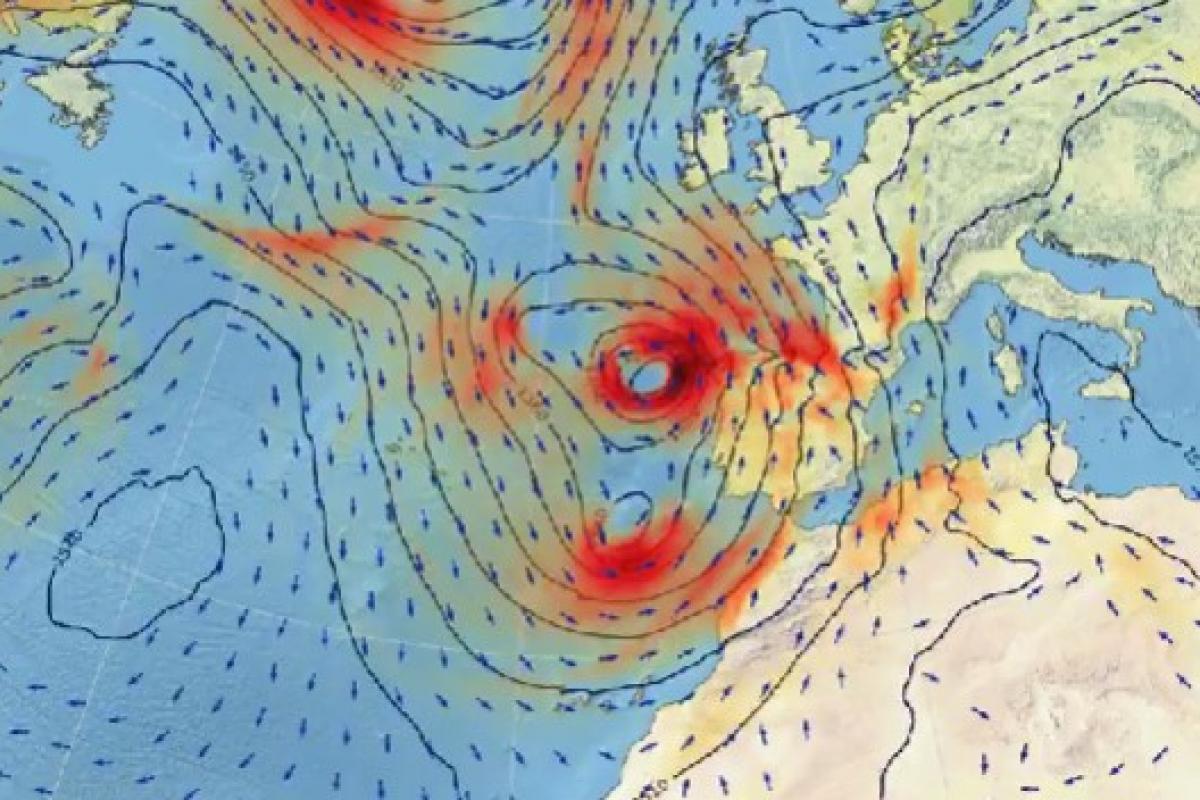 Previsión de AEMET para las próximas horas, con la amenaza de 'Martinho'