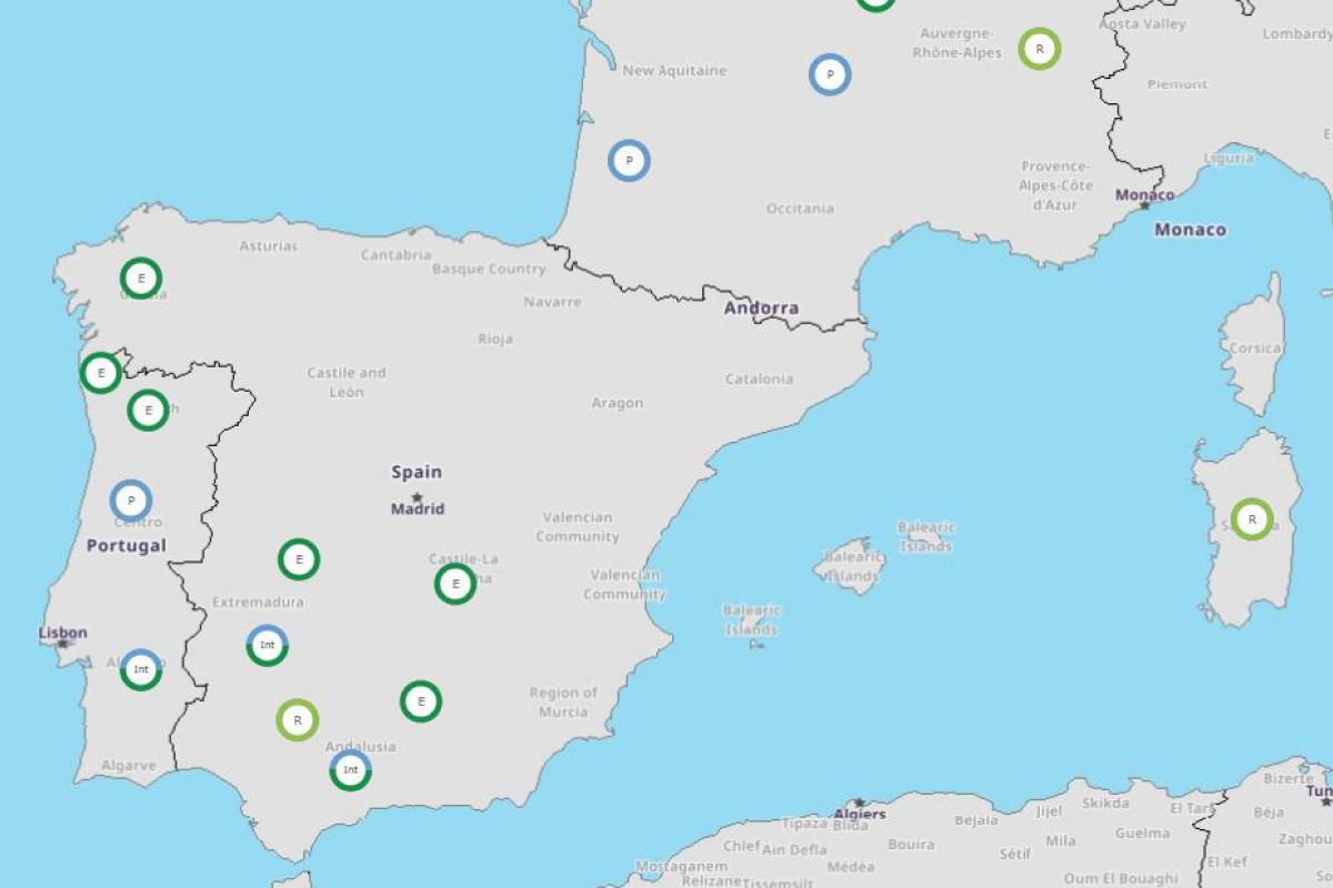 La cartografía de los proyectos mineros que afectarán a España, tras la aprobación de la Comisión Europea.
