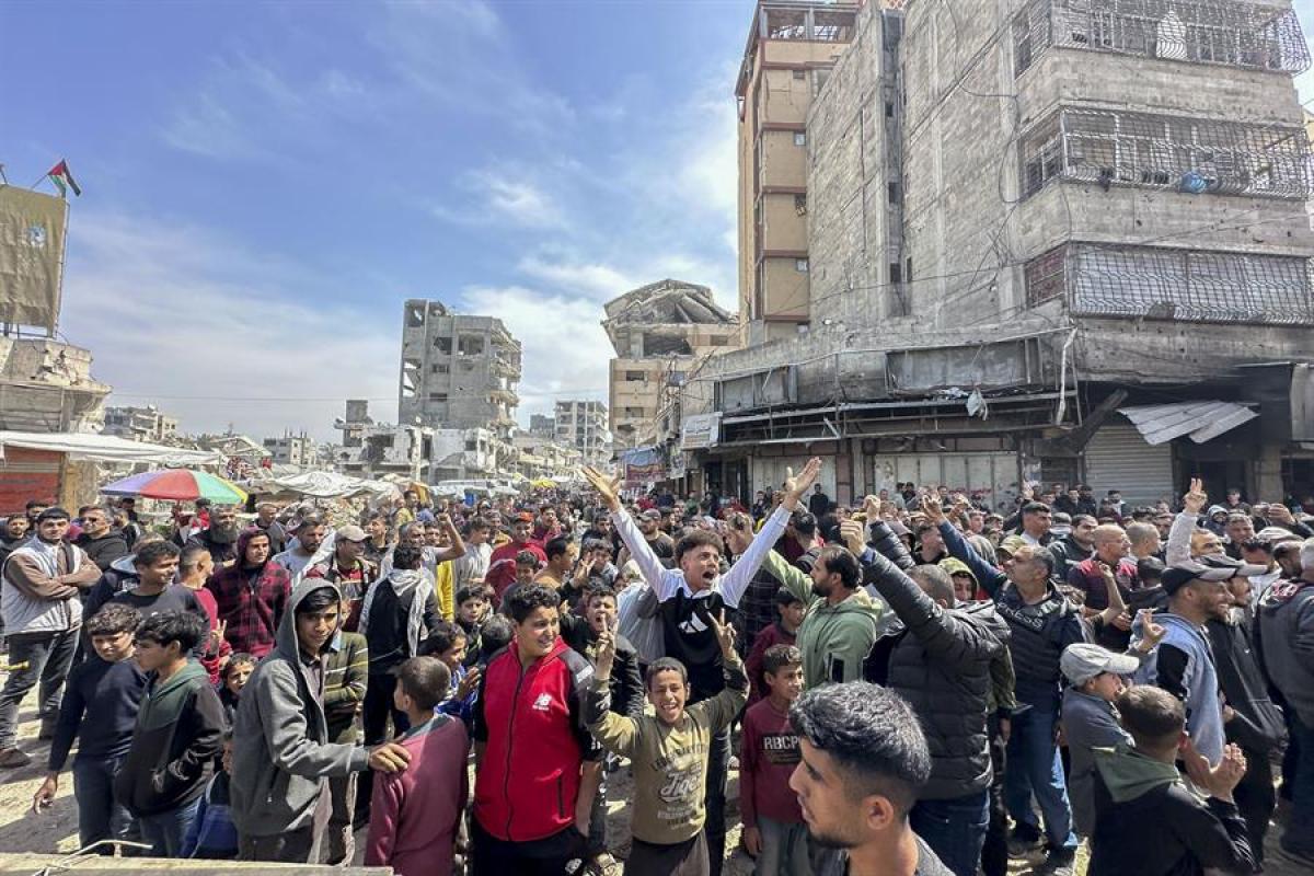 Protesta contra Hamás y por la paz en Gaza