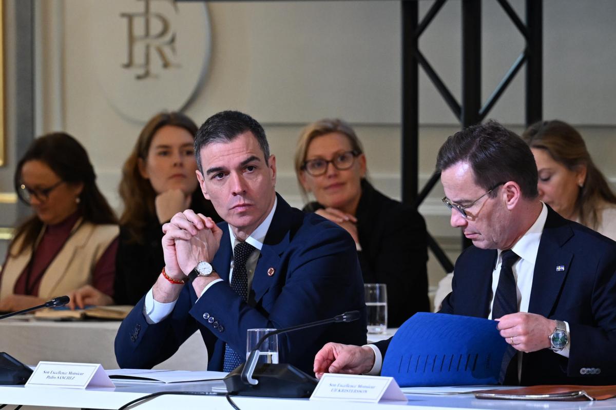 Pedro Sánchez durante la Cumbre de París.