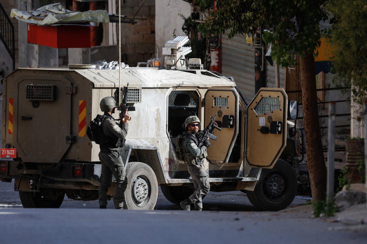 Soldados Israel (IDF), en las inmediaciones de un campamento de refugiados en Ein Beit el Ma, cerca de Nablús (Cisjordania ocupada).