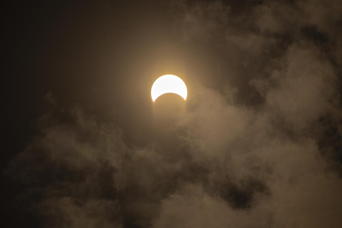 Eclipse solar parcial, en una imagen de archivo.