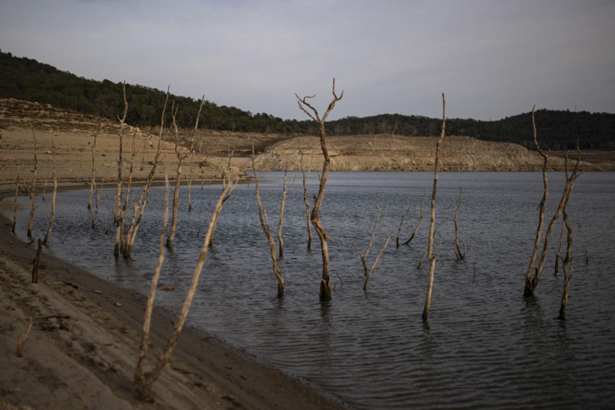 El pantano de Darnius Boadella (Girona) a 1 de febrero de 2024