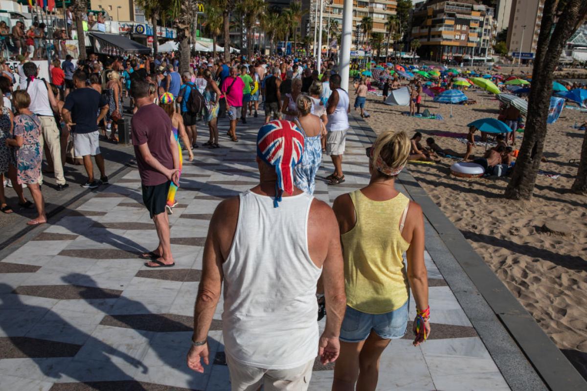 Turistas británicos en Benidorm, en una imagen de archivo
