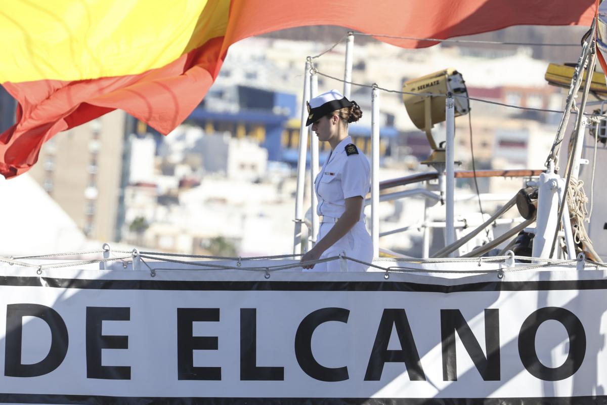 La princesa Leonor, en el Juan Sebastián Elcano.