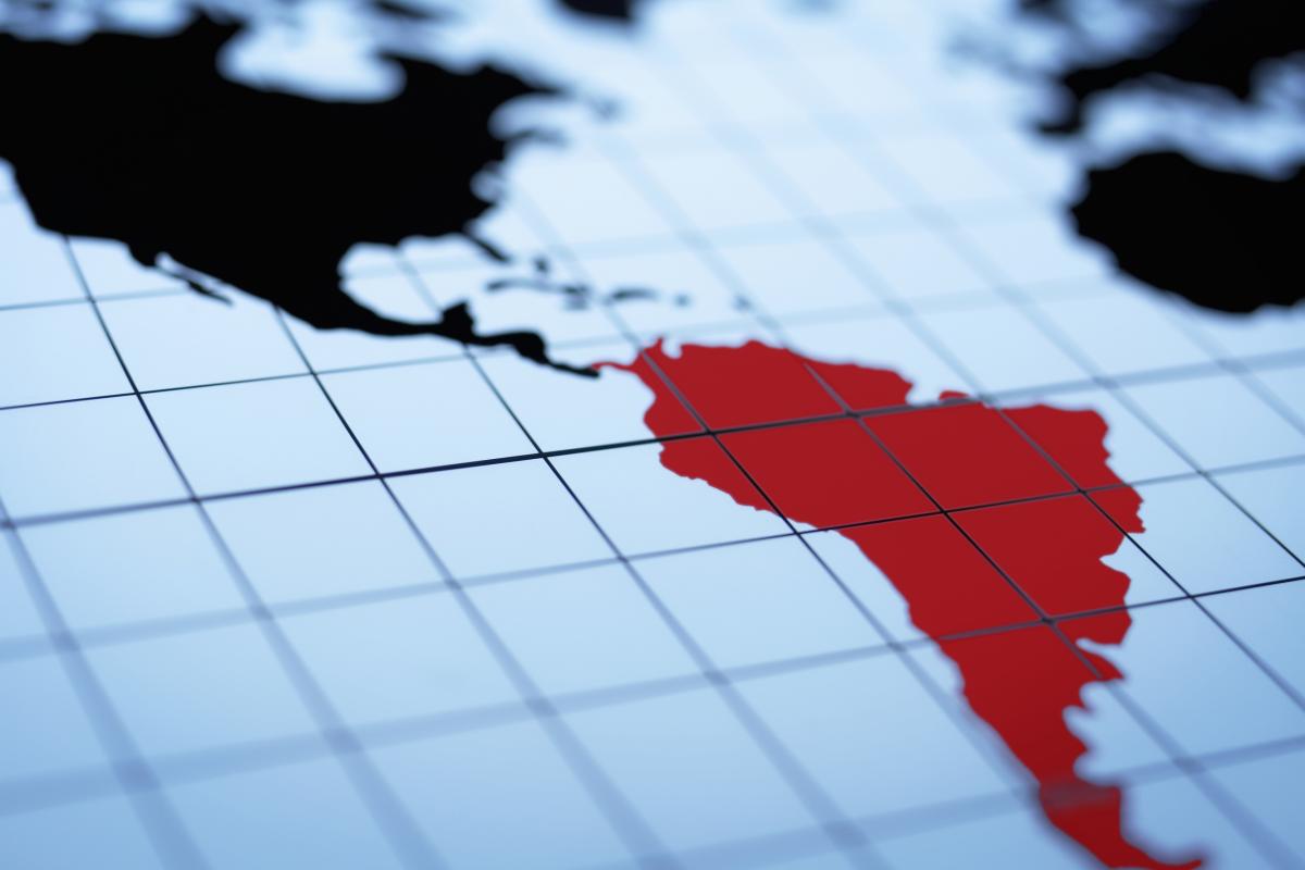 Mapa de Latinoamérica.