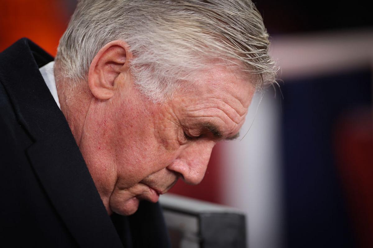 El entrenador del Real Madrid, Carlo Ancelotti, durante el partido de Champions contra el Arsenal.