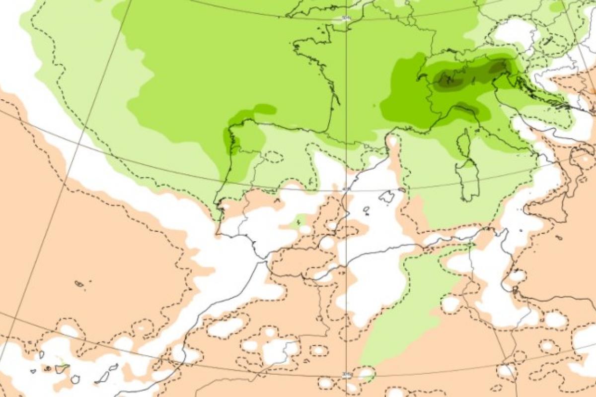 Mapa recogido por AEMET