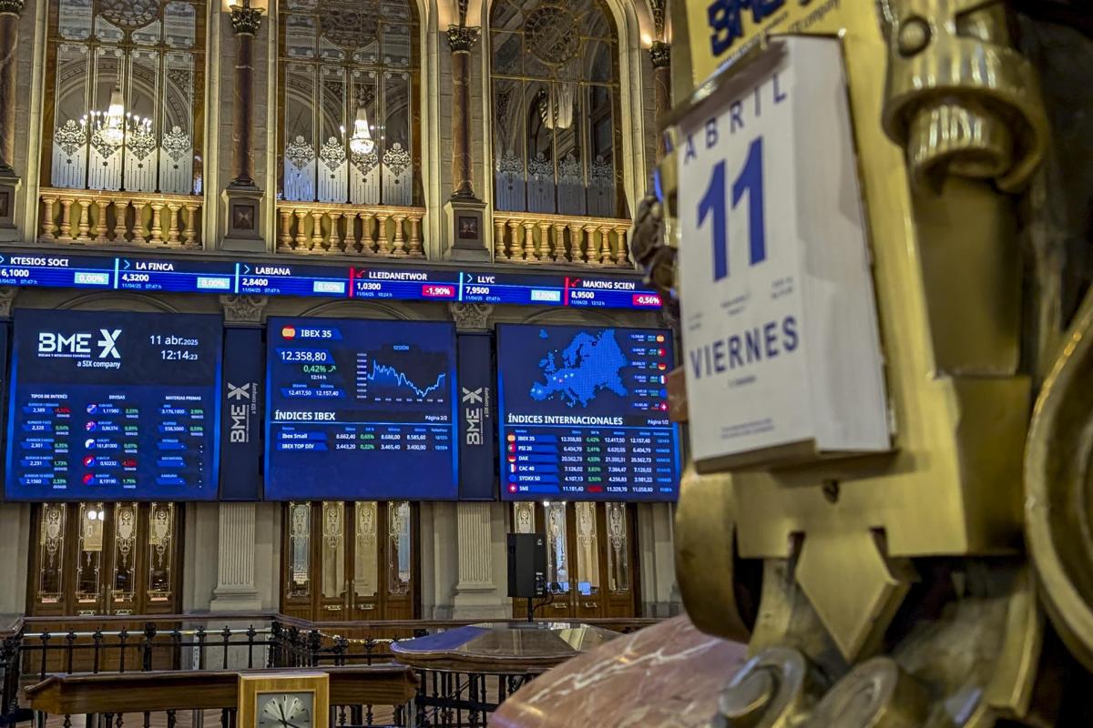 La bolsa de Madrid, este viernes 11 de abril.
