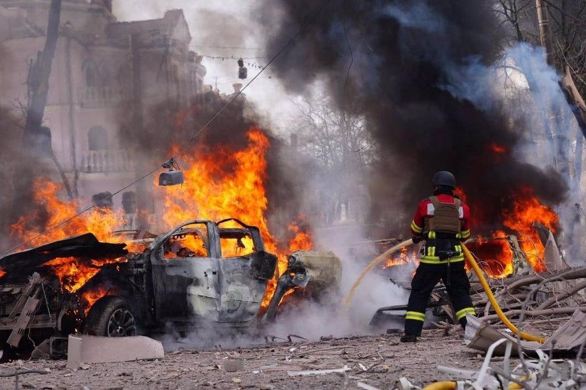 Ataque ruso en la ciudad ucraniana de Sumy, a 13 de abril de 2025.