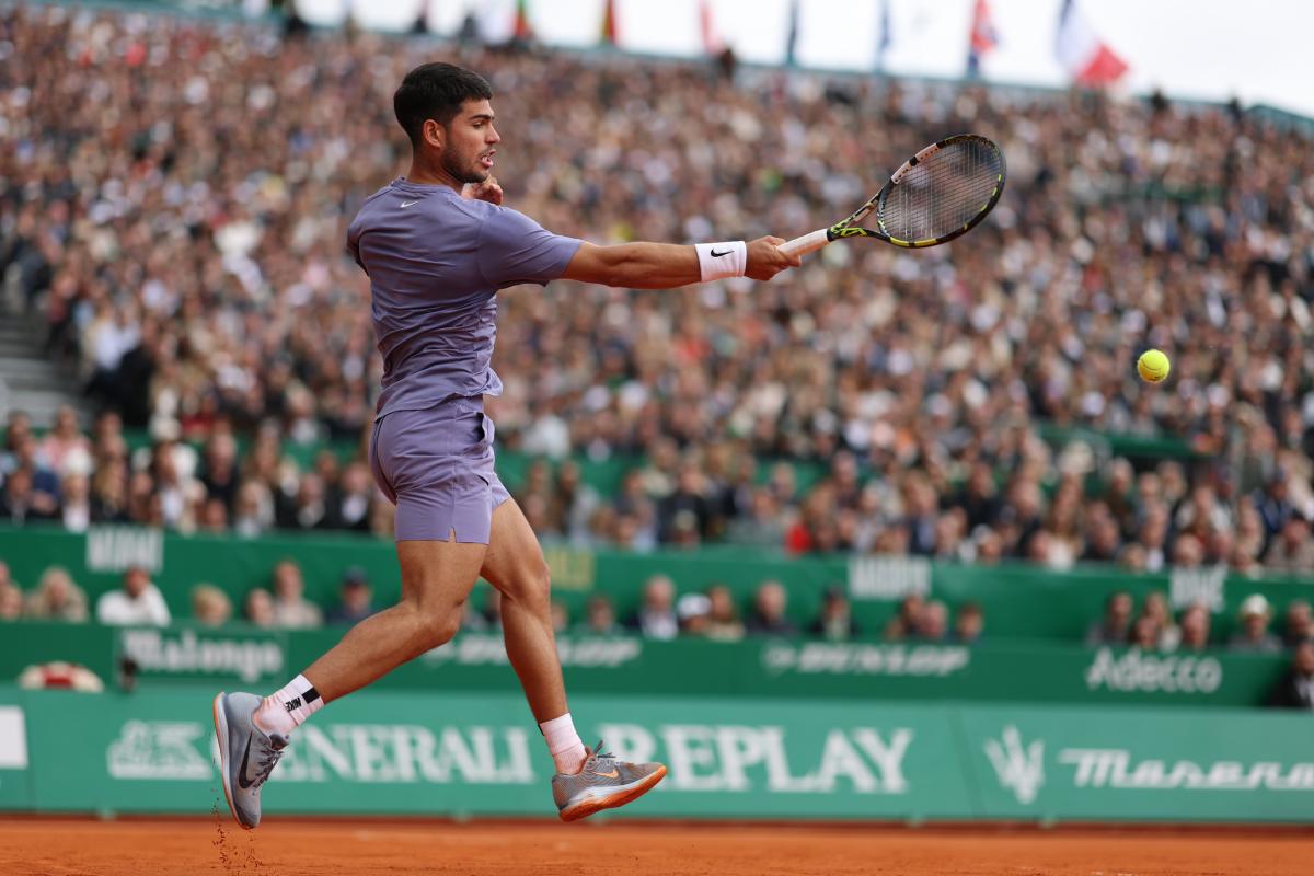 Carlos Alcaraz en la final contra Musetti.