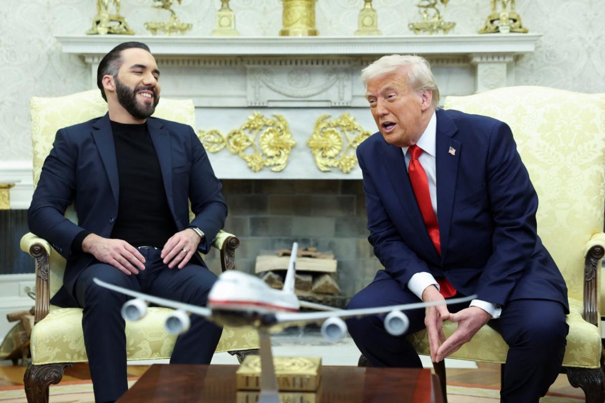 Encuentro en el Despacho Oval de la Casa Blanca entre el presidente de Estados Unidos, Donald Trump, y su homólogo salvadoreño, Nayib Bukele.