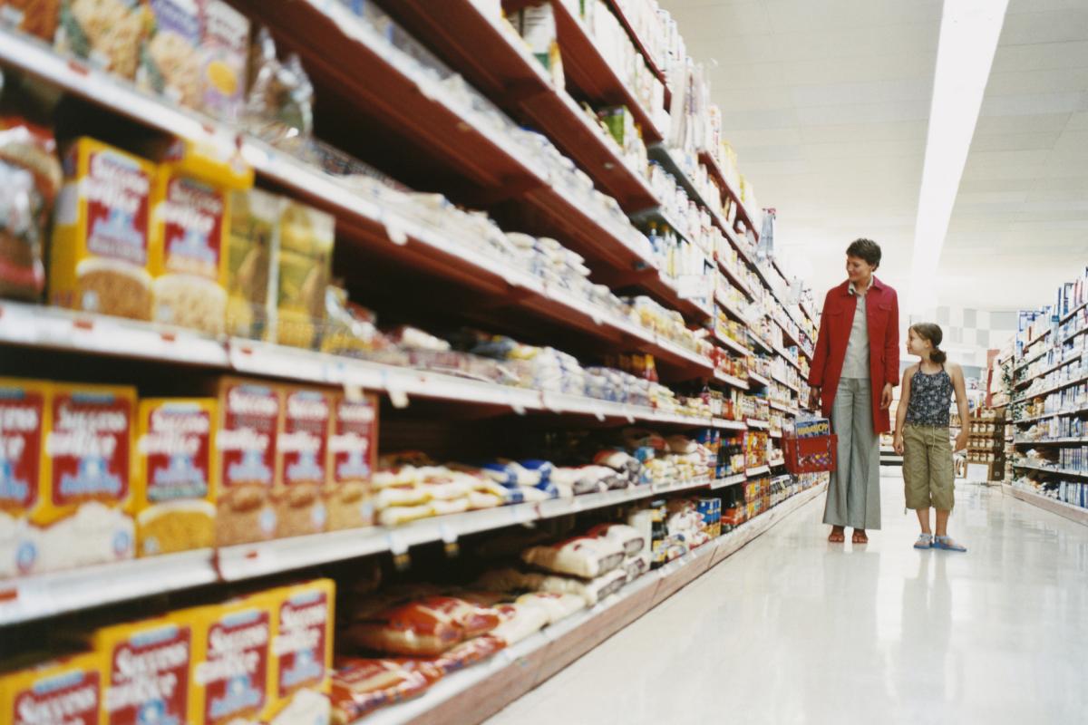 Imagen de archivo del interior de un supermercado.