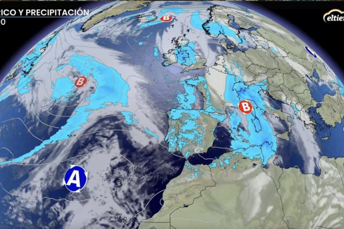 Mapa de previsión de Eltiempo.es para esta Semana Santa