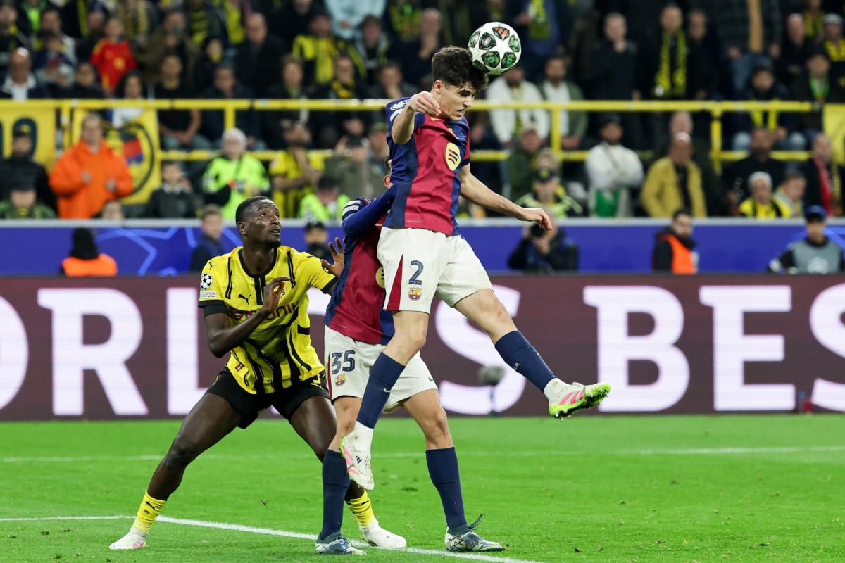 Pau Cubarsí, uno de los mejores jugadores del Barça en el partido de vuelta de cuartos de final de la Champions frente al Borussia Dortmund
