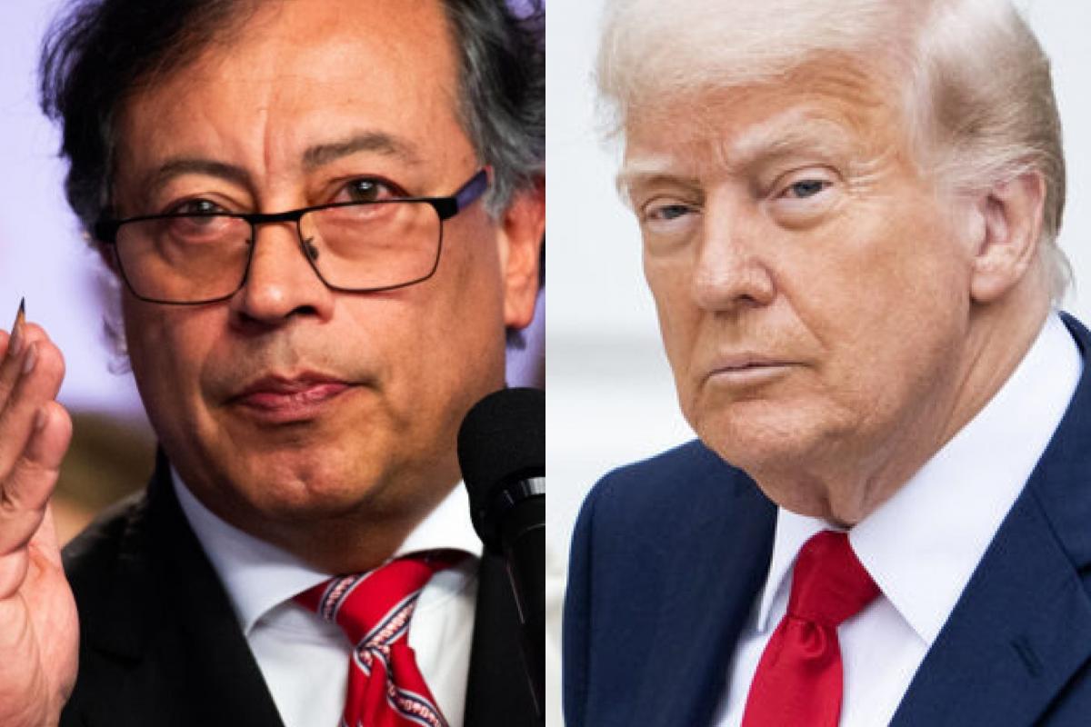 El mandatario colombiano, Gustavo Petro, y su homólogo estadounidense, Donald Trump; en sendas imágenes de archivo.