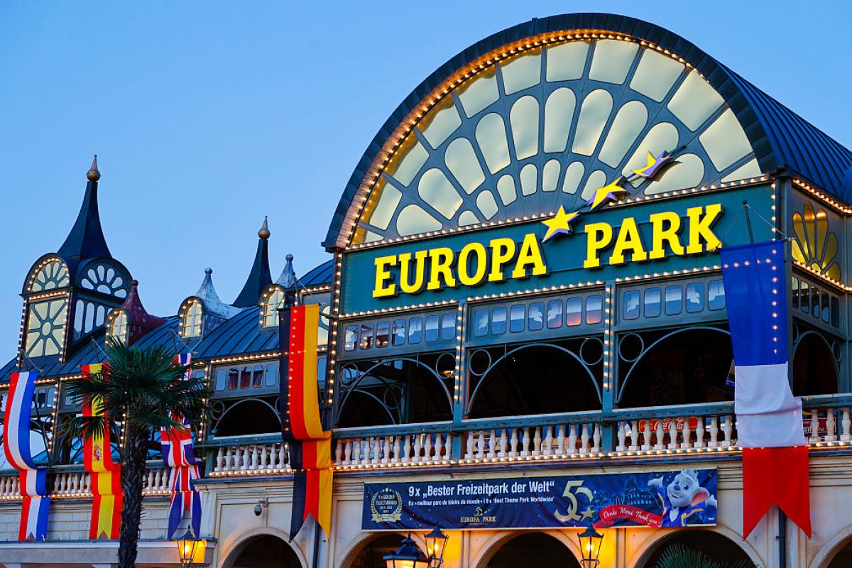 Imagen de archivo de un acceso al parque alemán Europa Park.