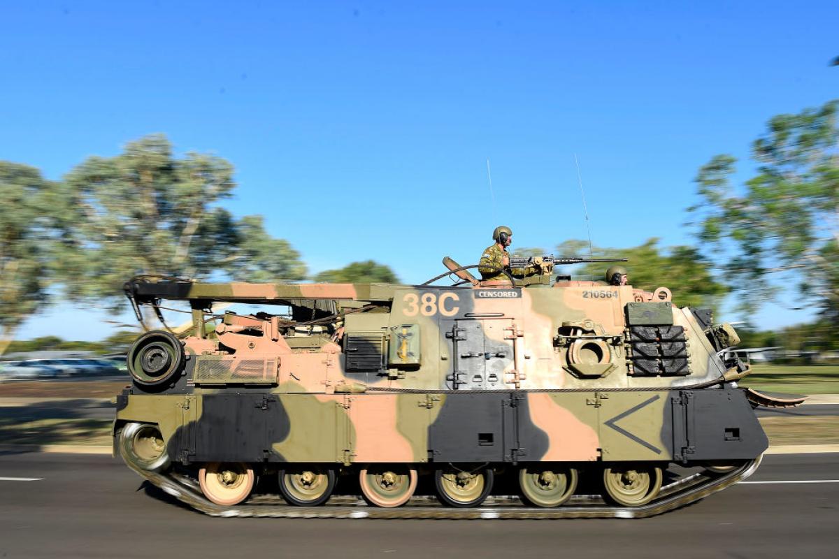 Imagen de archivo de un blindado australiano M88A2 Hercules.