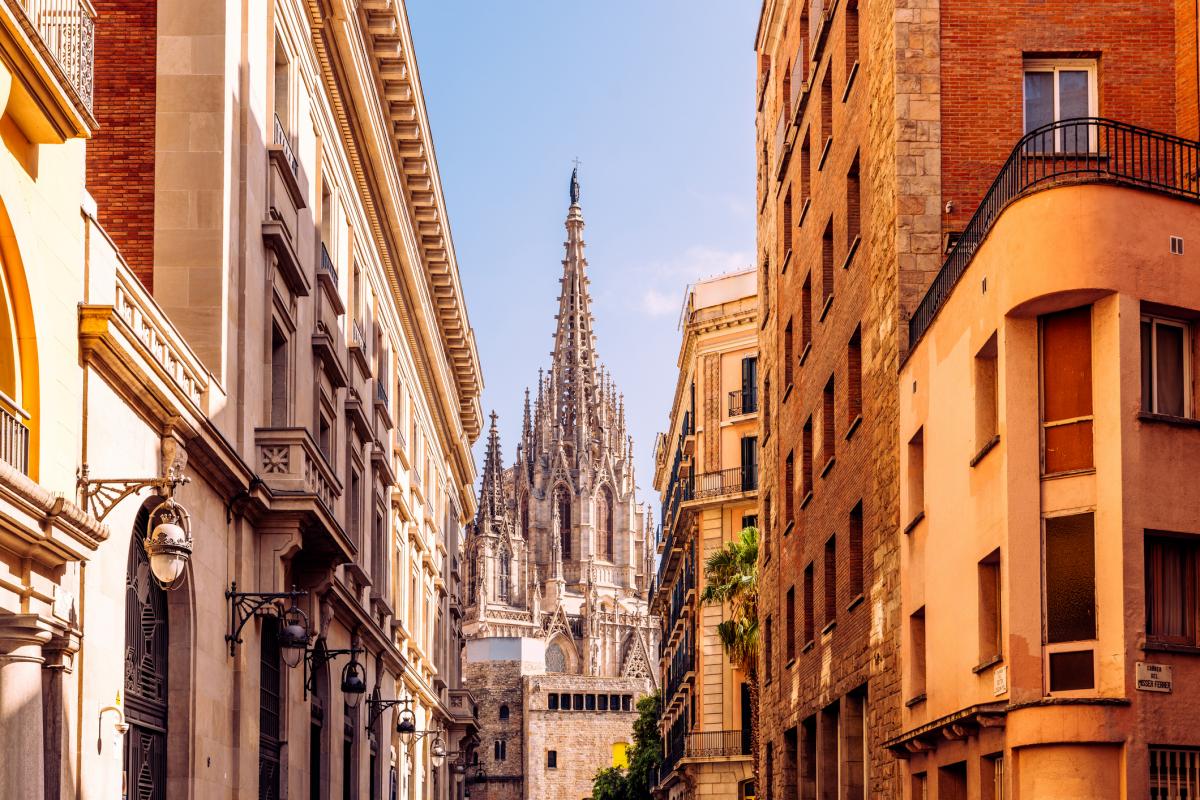 Foto de archivo de la catedral de Barcelona.