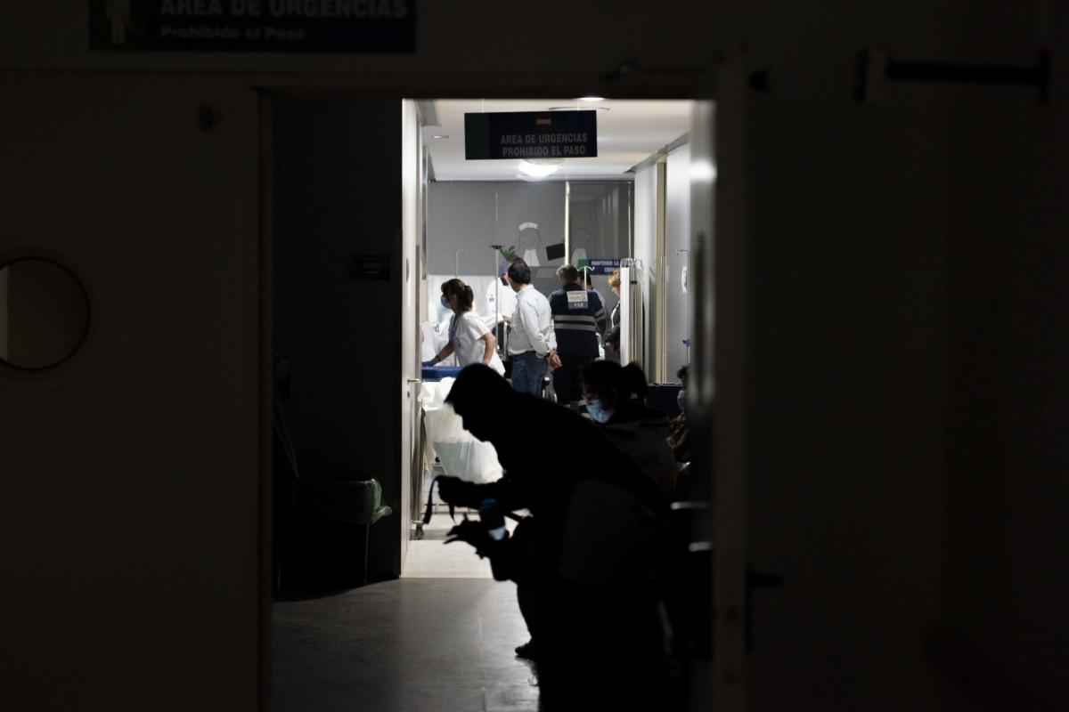 Efectos del gran apagón en un hospital de Albacete.