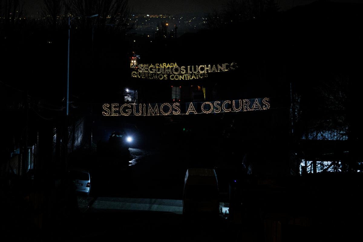 Protesta en el Sector 6 de la Cañada Real por el corte de luz.