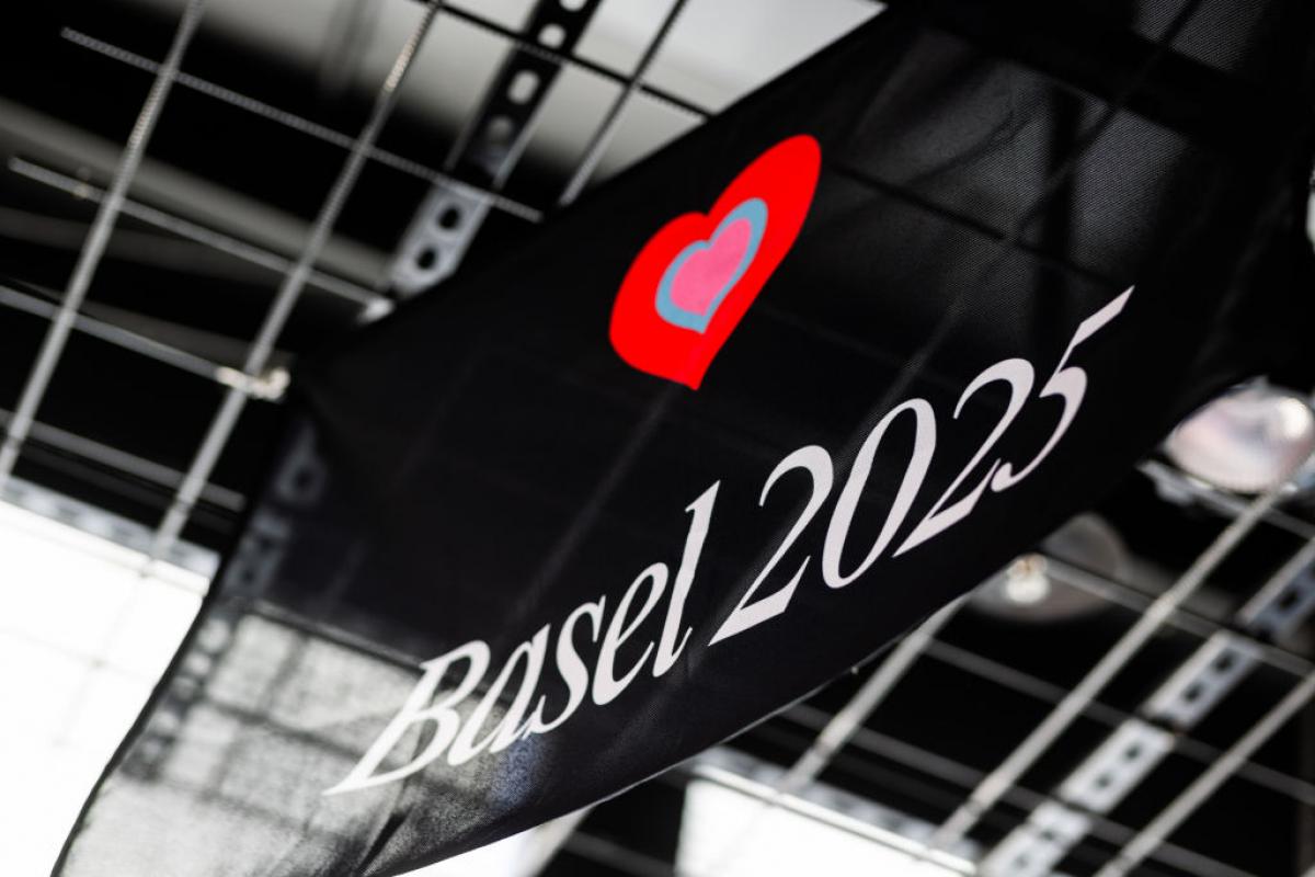 Bandera oficial de Basilea Eurovisión 2025.