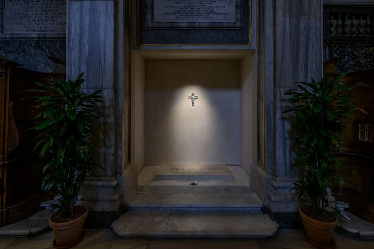 Tumba de Francisco en la Basílica de Santa María la Mayor en Roma