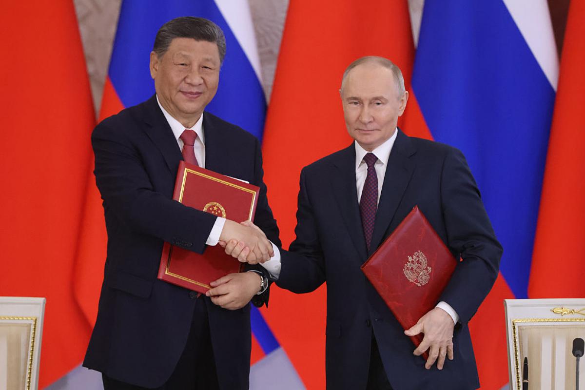 Xi Jinping y Vladímir Putin este jueves en Moscú.
