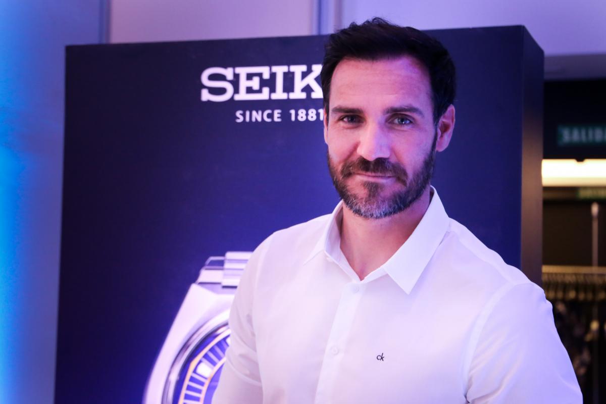 Saúl Craviotto posa en el evento de presentación de Seiko