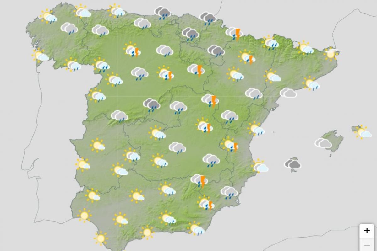 Mapa de AEMET para los próximos días