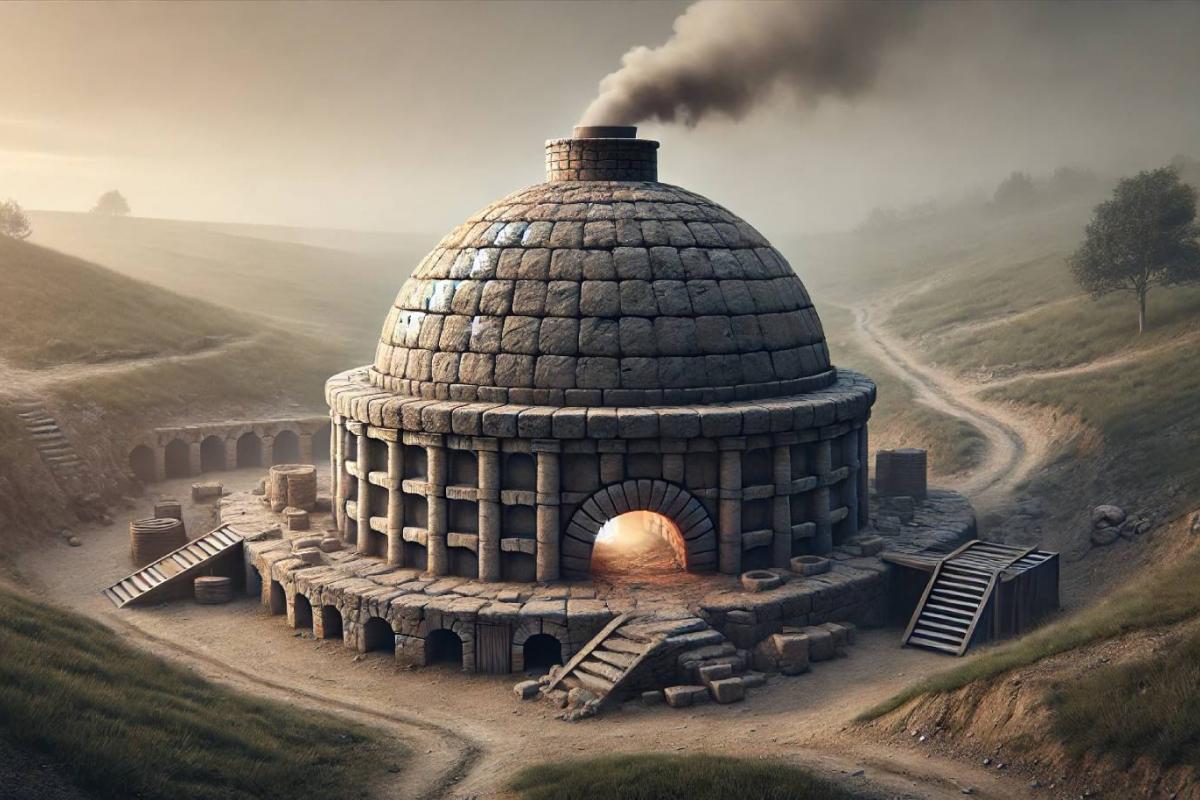 Recreación de un horno de cal