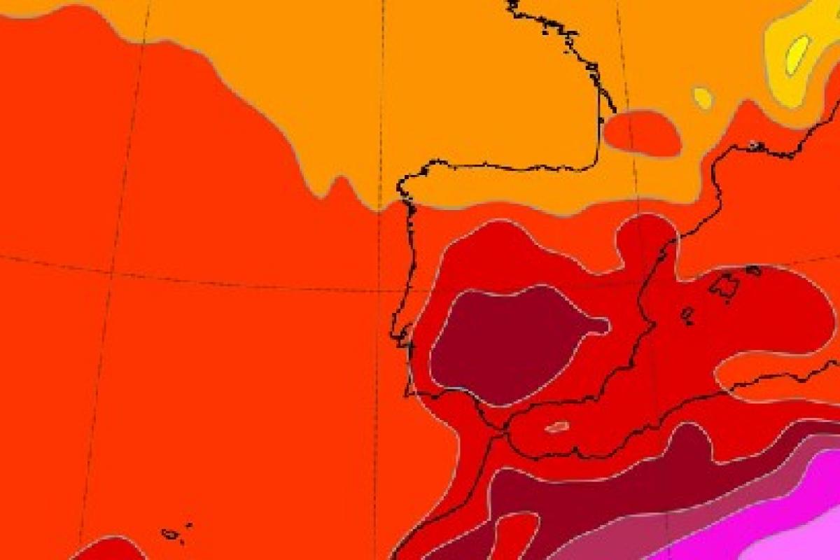 Mapa de previsión de la AEMET
