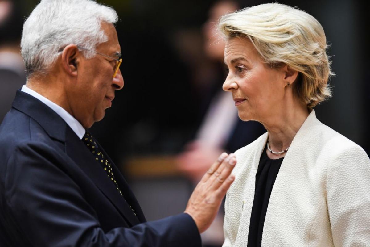 António Costa y Ursula von der Leyen conversan en un reciente encuentro de la UE