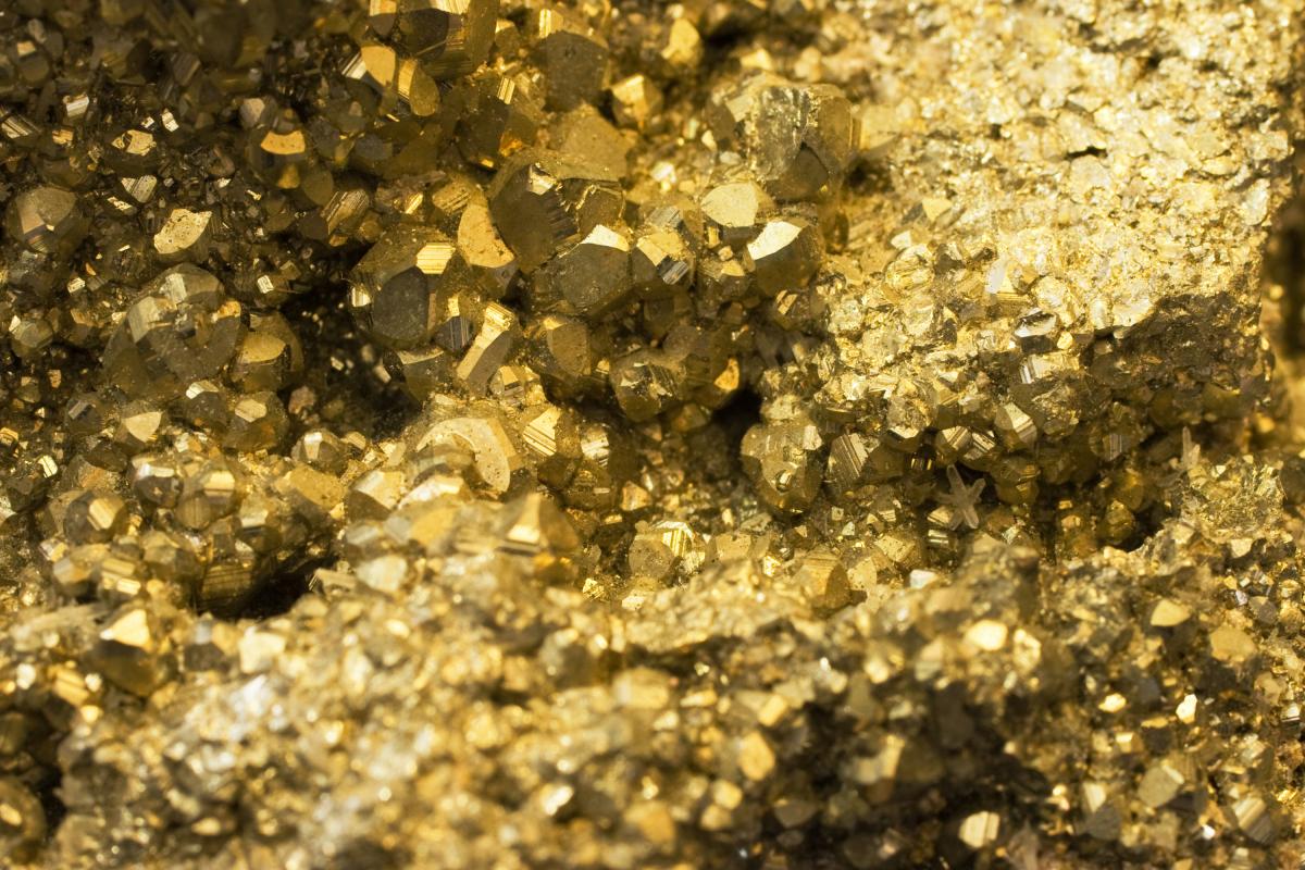 Pirita, mineral conocido como el oro de los tontos, en una imagen de archivo