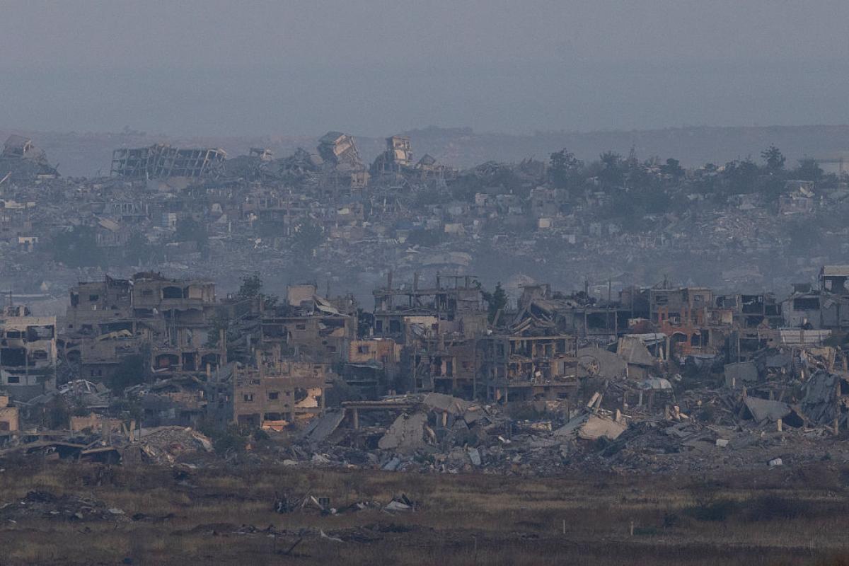 Vista de Gaza Central, en el enclave palestino, tras los bombardeos israelíes.