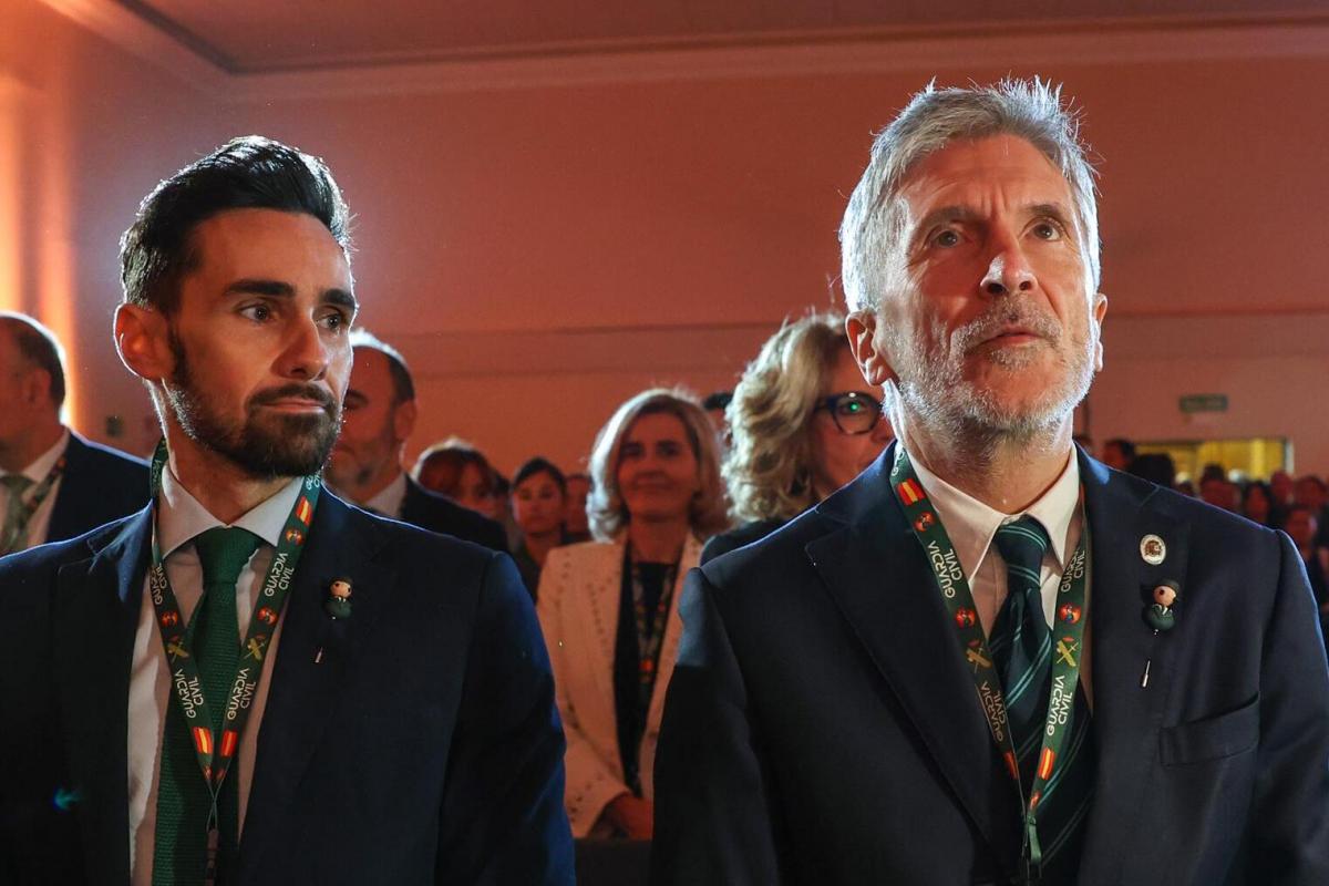 El secretario de Estado de Seguridad, Rafael Pérez, y el ministro del Interior, Fernando Grande-Marlaska, en una imagen de archivo