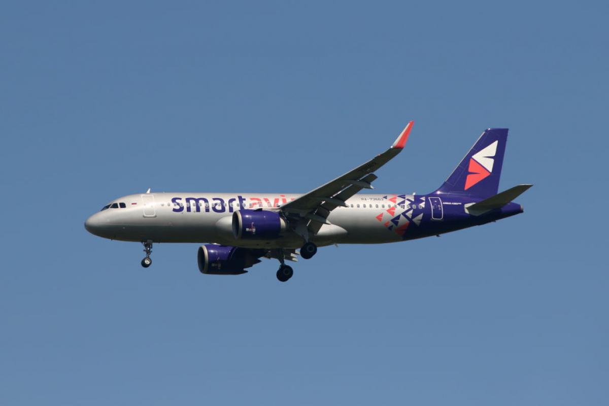 Un avión de la aerolínea rusa Smartavia, en pleno vuelo en una imagen de archivo