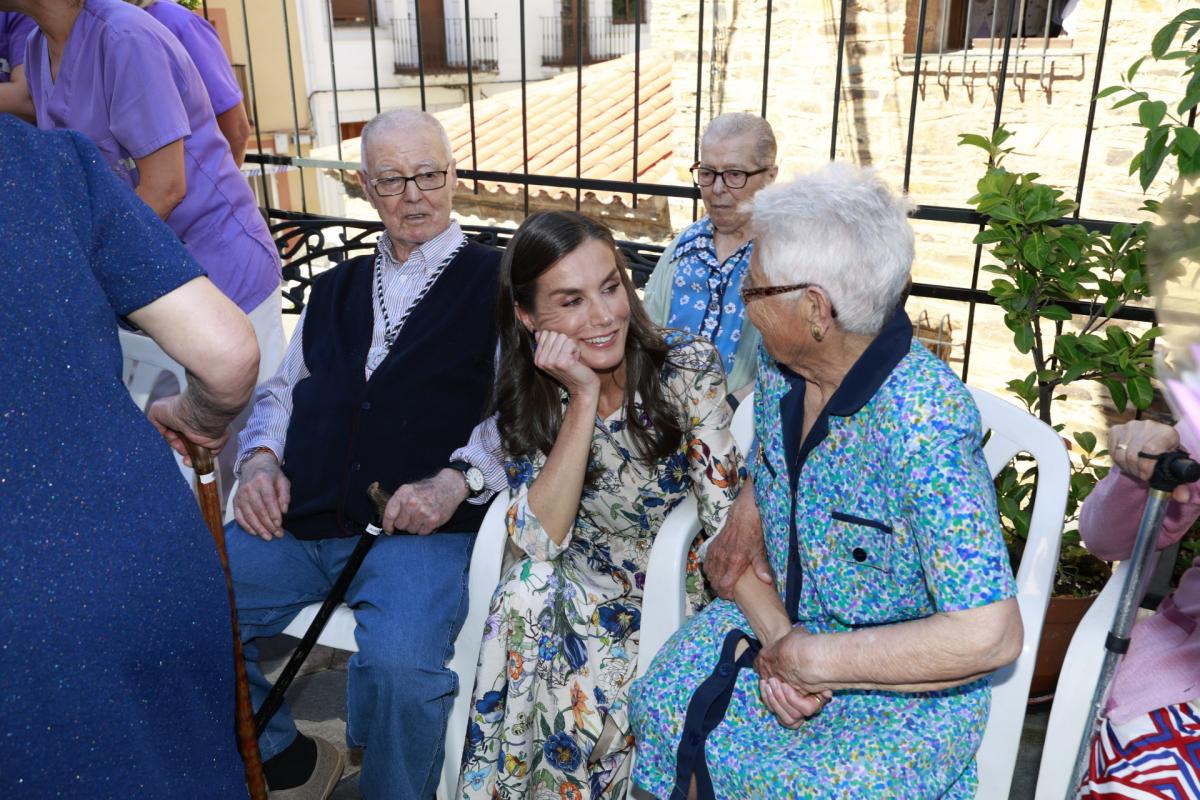 La reina Letizia, este miércoles en Guadalupe, Cáceres.