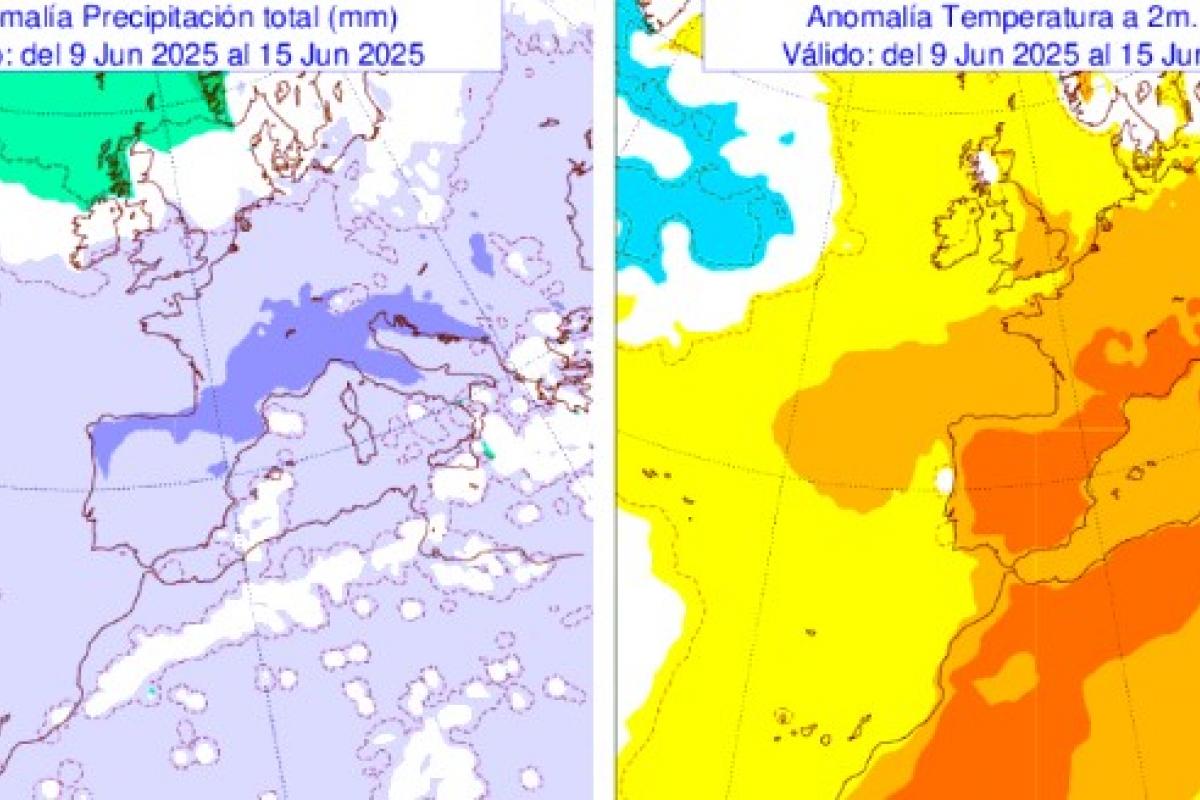 Mapas de previsión de AEMET para junio