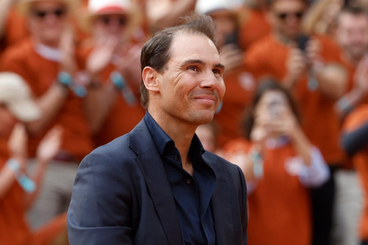 Rafael Nadal en el homenaje de Roland Garros