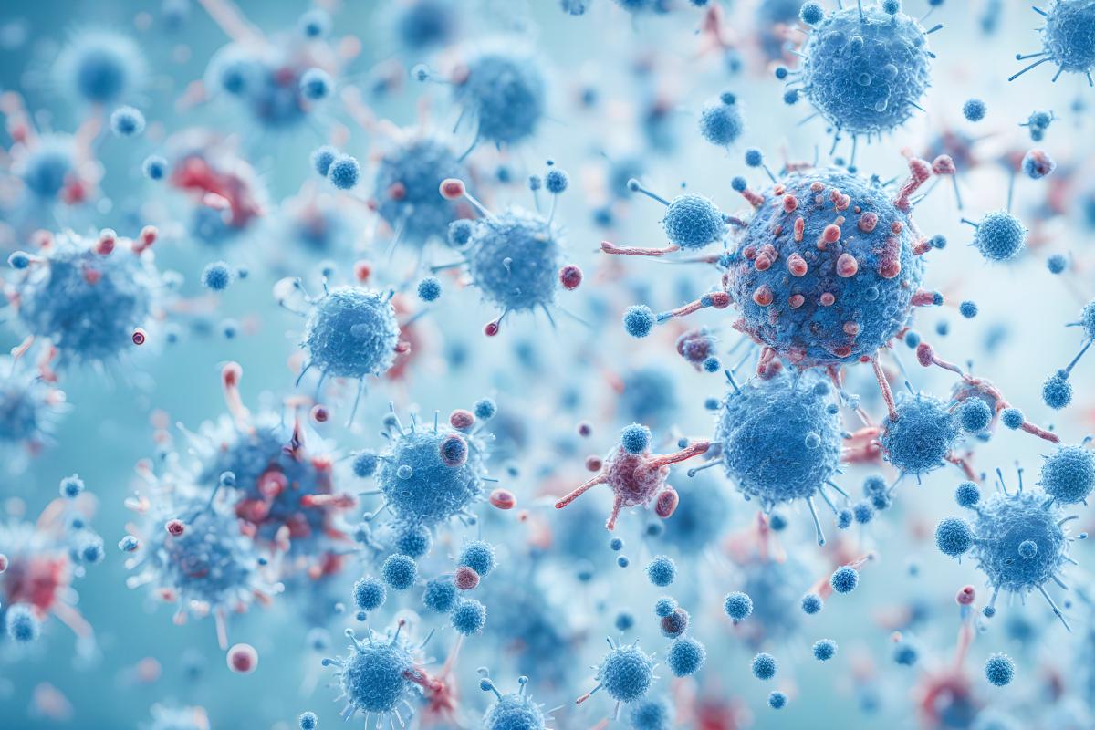 Imagen conceptual de virus.