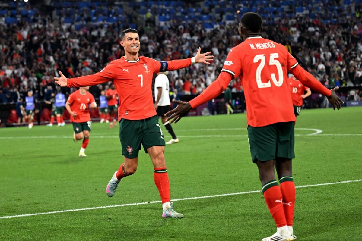 Cristiano Ronaldo celebra el gol de Portugal que le da el pase a la final de la Liga de Naciones.