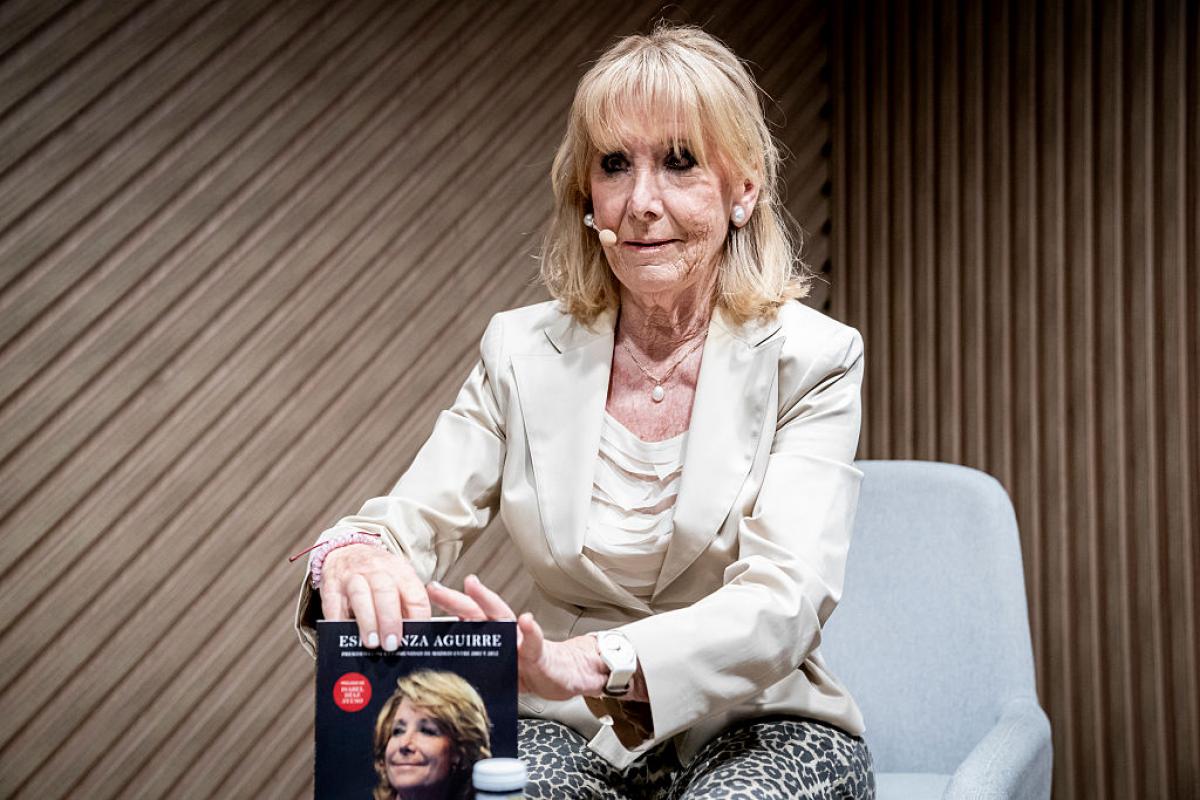Esperanza Aguirre, durante la presentación de su último libro: 'Una liberal en política'.
