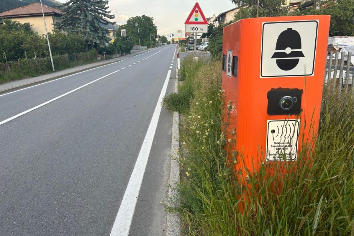 Radar en una carretera italiana