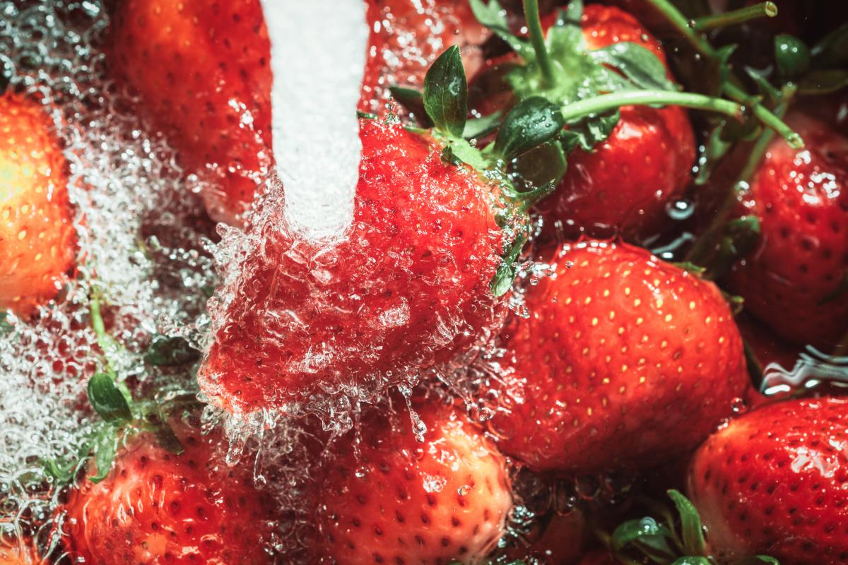 Lavado de fresas