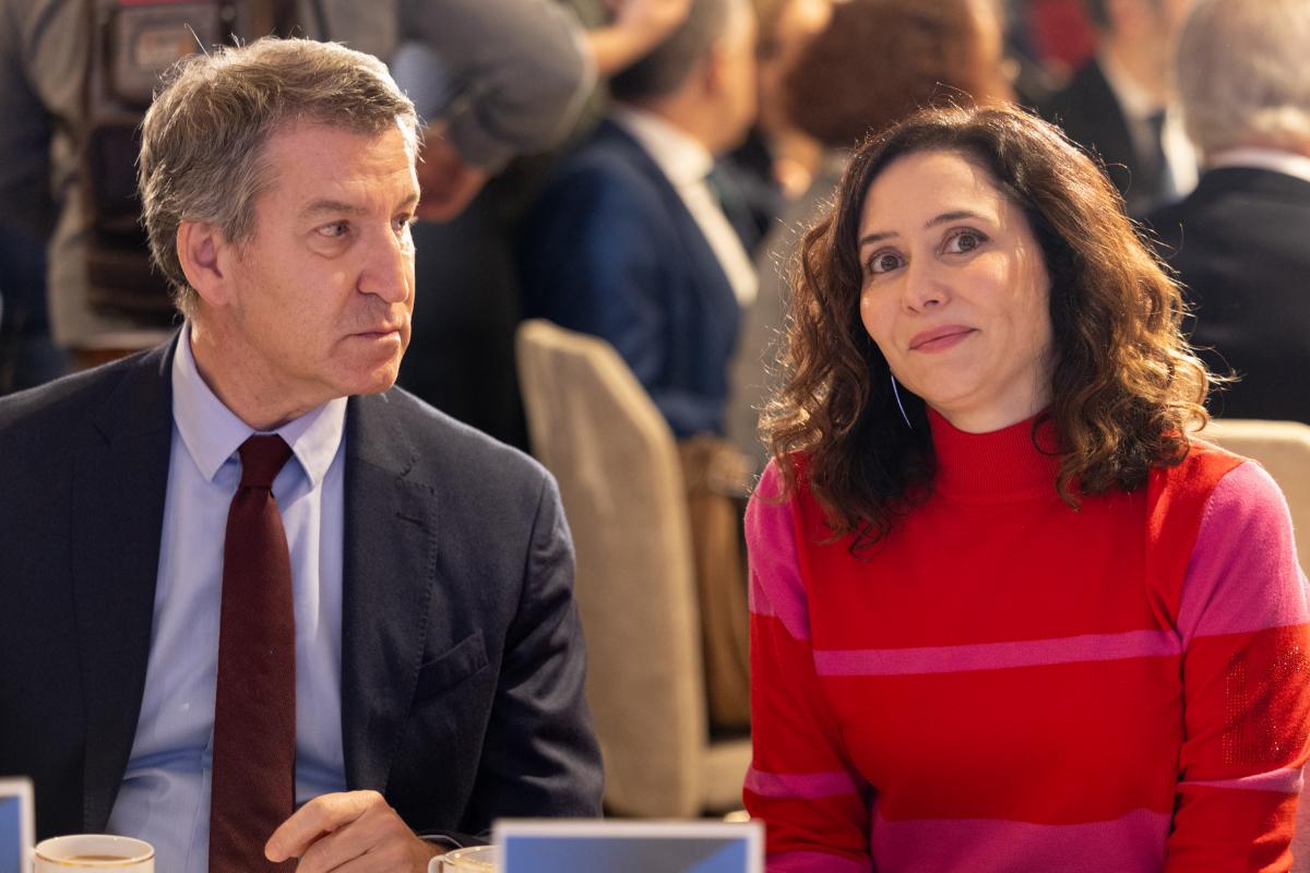 El presidente del Partido Popular, Alberto Núñez Feijóo, y la presidenta de la Comunidad de Madrid, Isabel Díaz Ayuso, en una imagen de archivo.