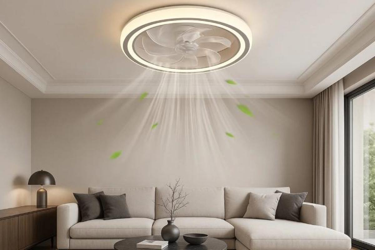 ventilador de techo silencioso con luz led