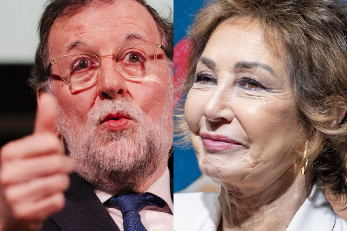 El expresidente del Gobierno Mariano Rajoy y la presentadora de TeleCinco Ana Rosa; en sendas imágenes de archivo.